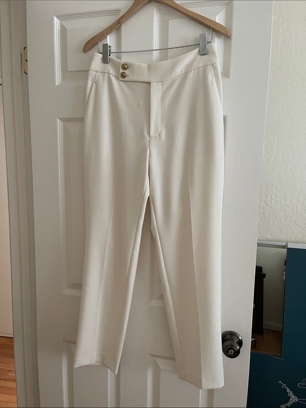 INC Women's Double-Breasted Pantsuit in White never worn - Picture 2 of 2